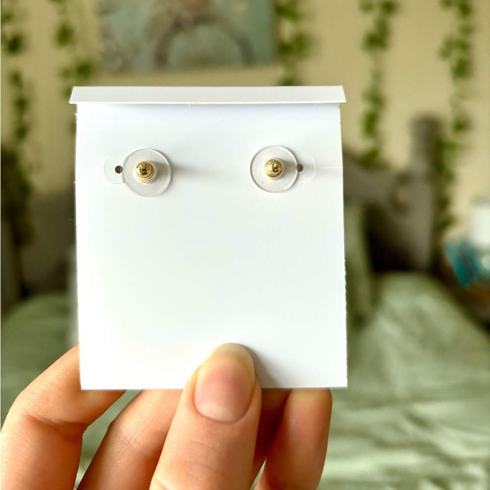 NWT Kendra Scott Lillia Butterfly Dichroic Glass Gold Stud Earrings - Picture 4 of 9